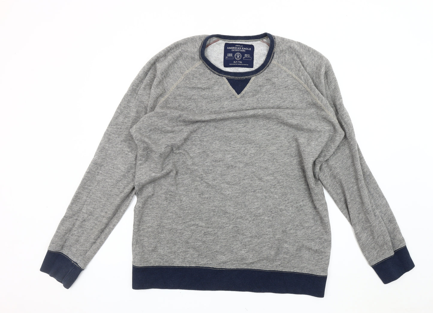 American Eagle Men's Grey XL Pullover Jumper