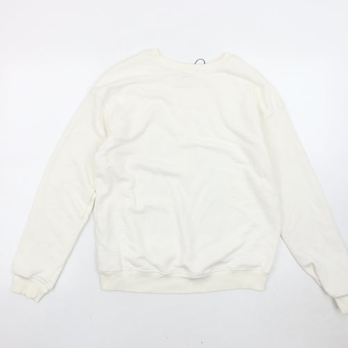 Stradivarius Women's White Pullover Sweatshirt S