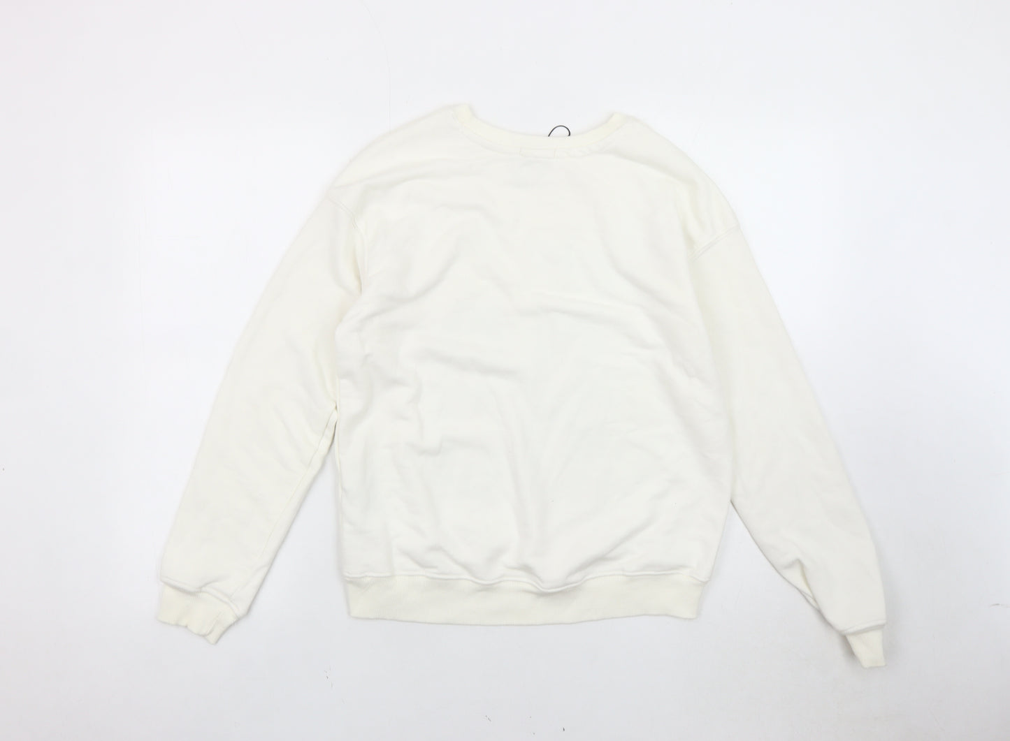 Stradivarius Women's White Pullover Sweatshirt S