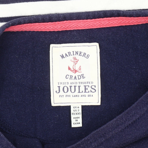 Joules Women's Striped Multicoloured T-Shirt, Size 6
