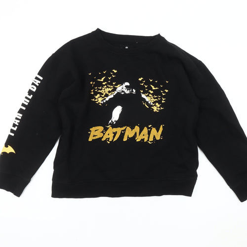 DC Comics Boys' Black Batman Graphic Sweatshirt, Size 164