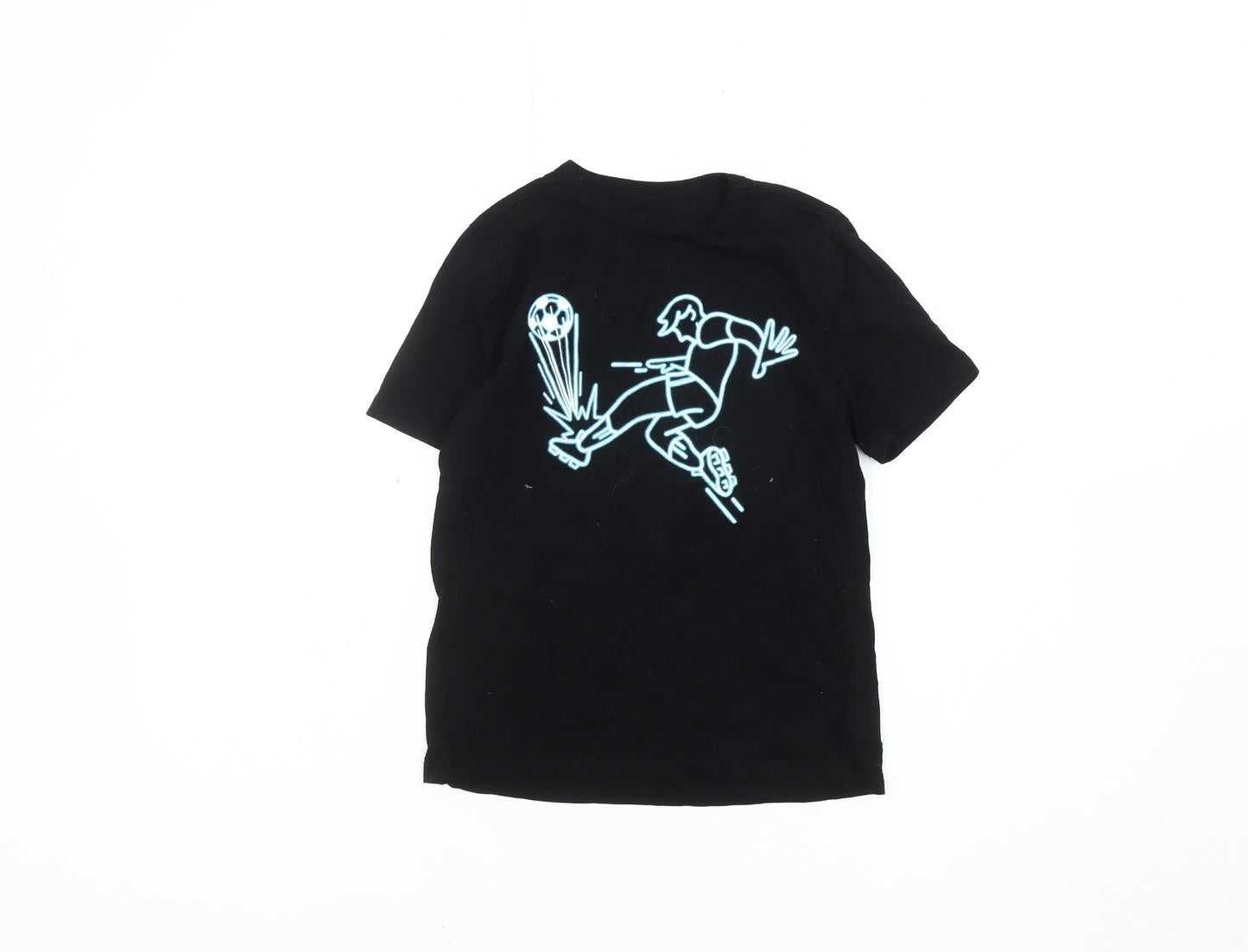 GAP Boys Black Sports Theme Cotton T-Shirt, Size 8