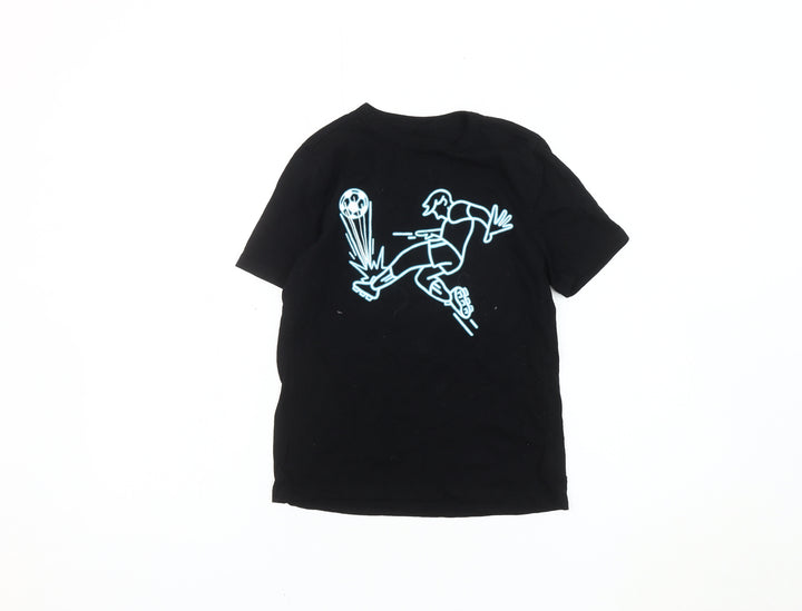 GAP Boys Black Sports Theme Cotton T-Shirt, Size 8