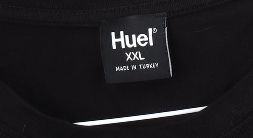 Huel Men's Black Cotton Short Sleeve T-Shirt 2XL