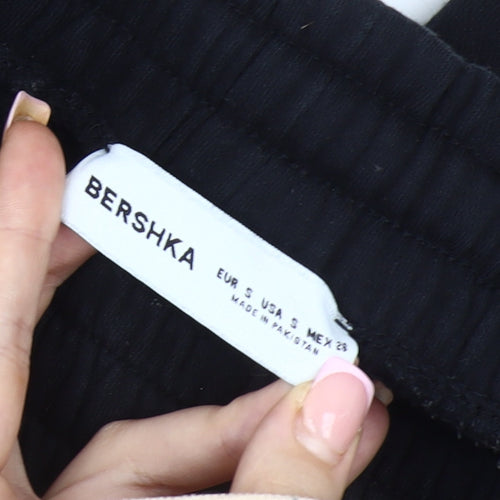 Bershka Women's Black Jogger Trousers Size 8