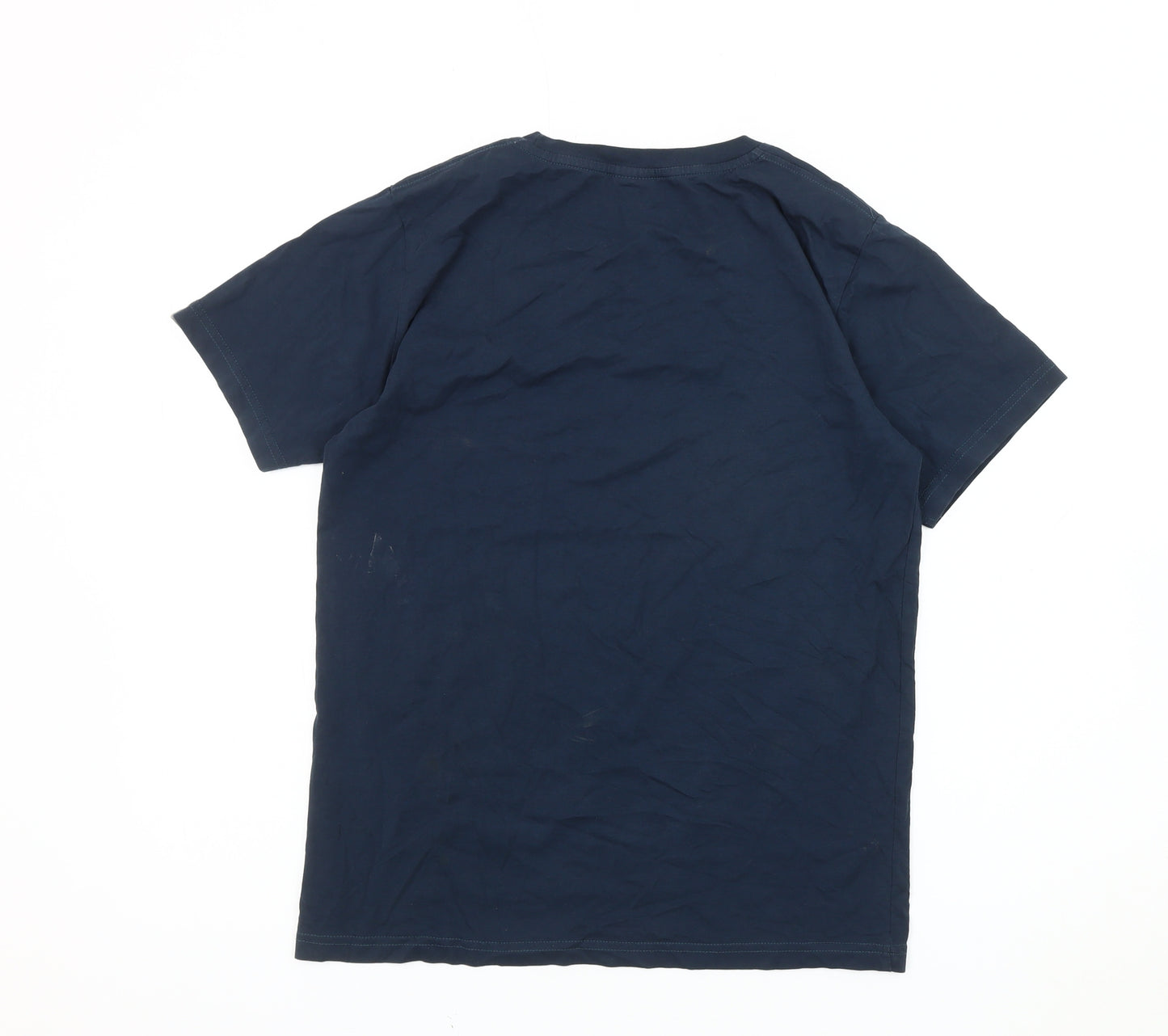 Moncat Men's Blue Graphic Bicycle T-Shirt, S, Crew Neck