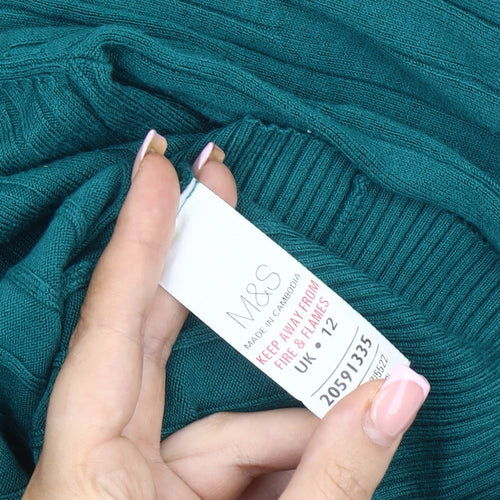 Marks and Spencer Women's Green Pullover Jumper Size 12