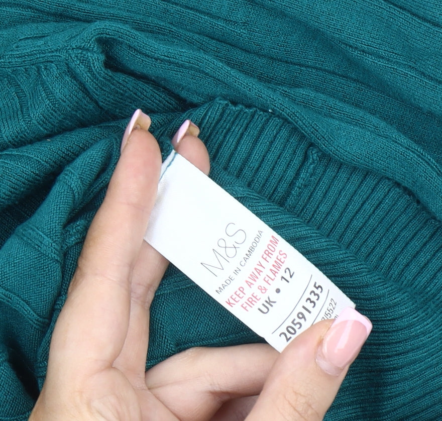 Marks and Spencer Women's Green Pullover Jumper Size 12