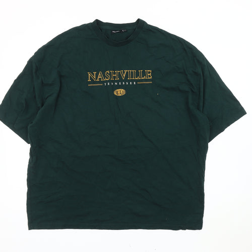 ASOS Design Men's Green XL Nashville Graphic T-Shirt