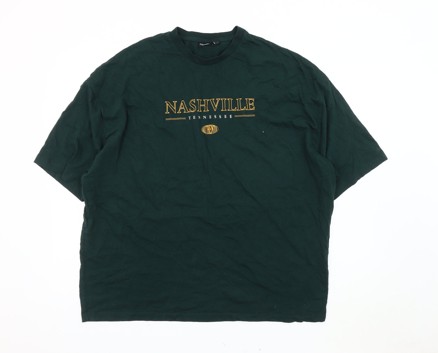 ASOS Design Men's Green XL Nashville Graphic T-Shirt