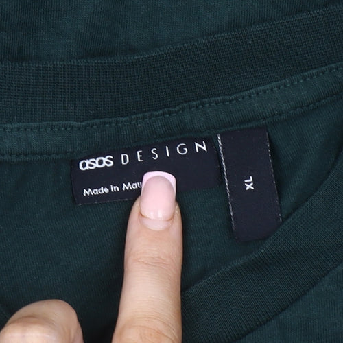 ASOS Design Men's Green XL Nashville Graphic T-Shirt