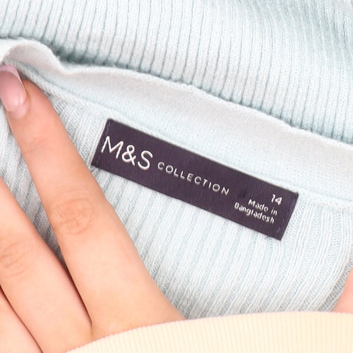 Marks and Spencer Women's Blue Pullover Jumper, Size 14