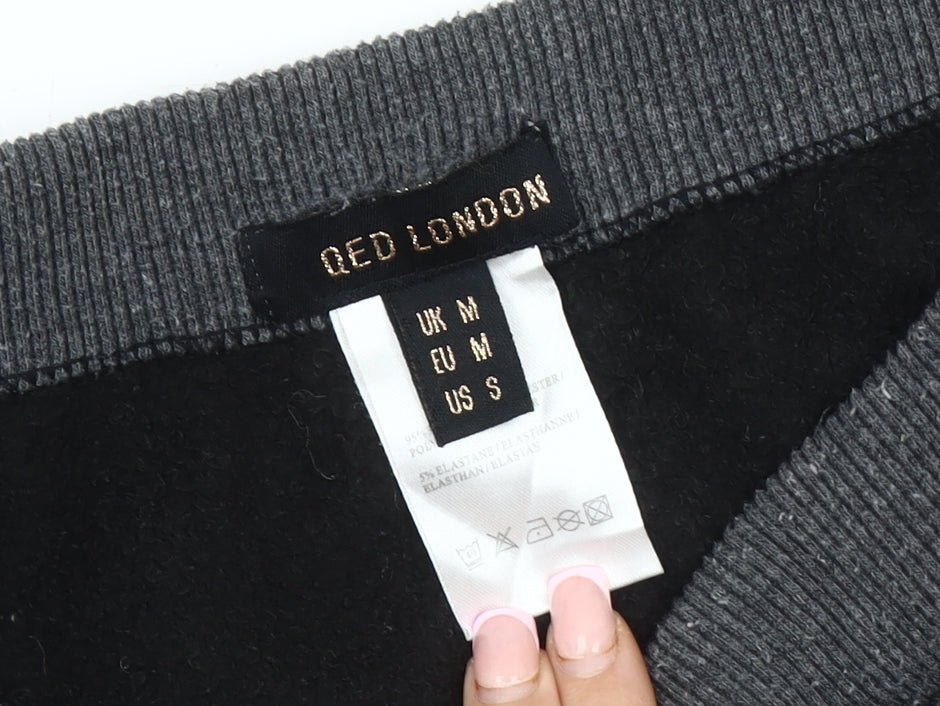 QED London Women's Grey Leggings, M, Elastic Waist