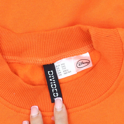 Disney Women’s Orange Graphic Bambi Sweatshirt 2XS