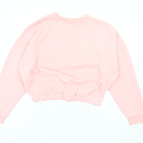 ELLE Pink Logo Teens Pullover Sweatshirt Size 12
