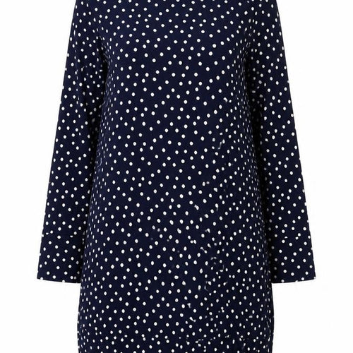 Marks and Spencer Women’s Blue Polka Dot Dress - Size 14