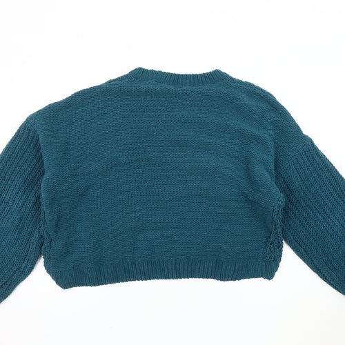 Urban Outfitters Women's Blue Crew Neck Pullover Jumper L