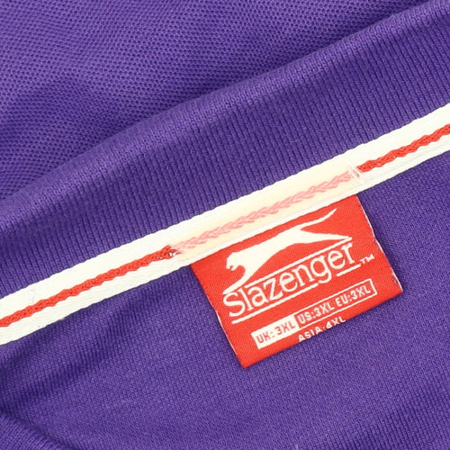 Slazenger Men's 3XL Purple Polo Shirt - Classic Casual Wear