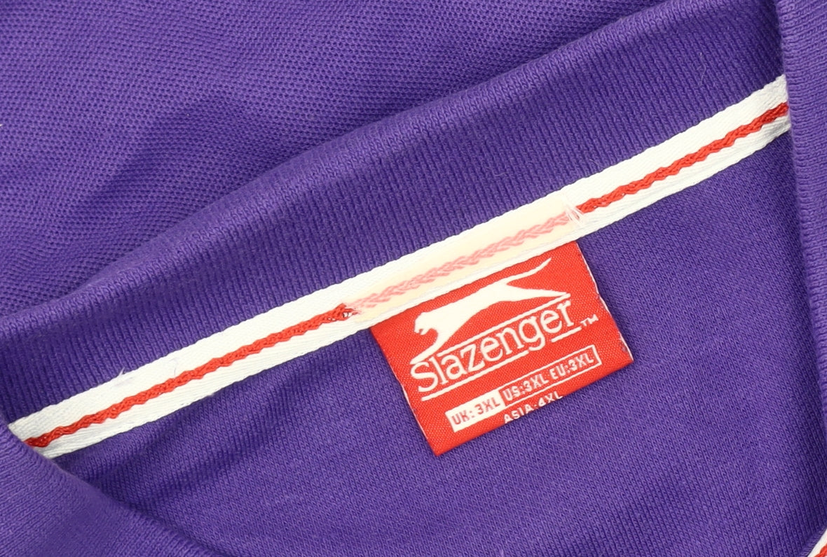 Slazenger Men's 3XL Purple Polo Shirt - Classic Casual Wear