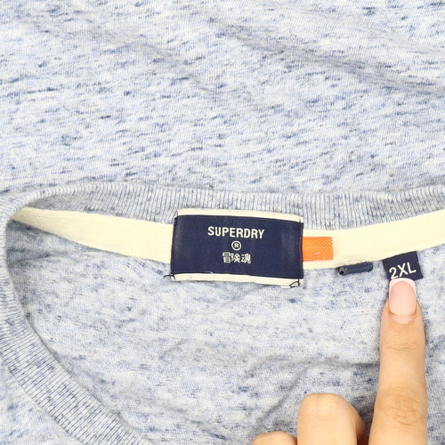 Superdry Men's Blue 2XL Crew Neck T-Shirt