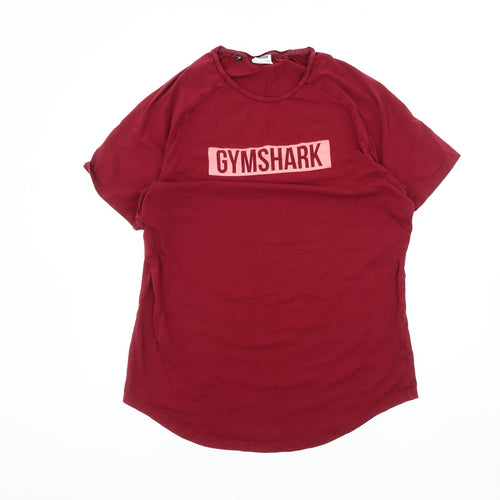 Gymshark Men's Red XL Cotton Crew Neck T-Shirt