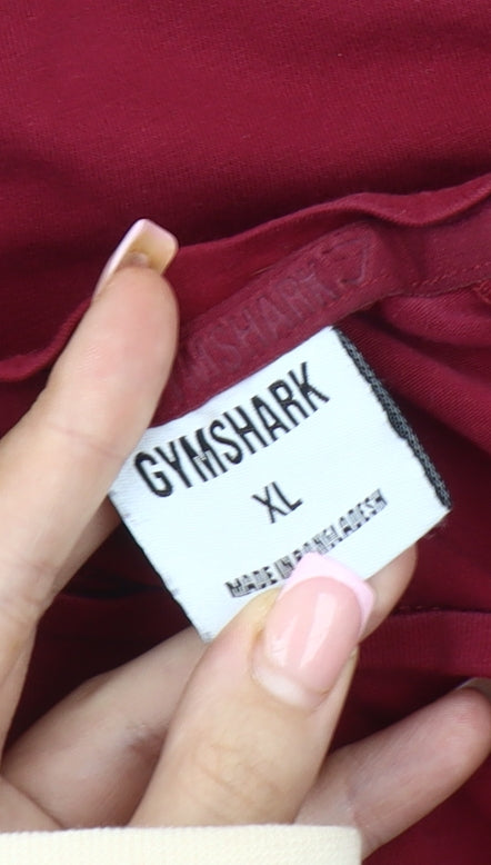 Gymshark Men's Red XL Cotton Crew Neck T-Shirt