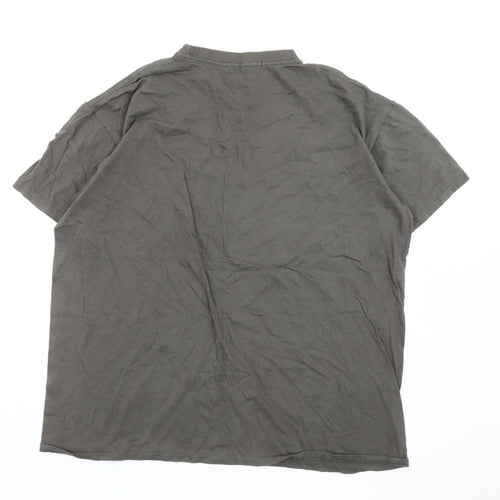 Boohoo Women's Grey T-Shirt Size 18 Western Style