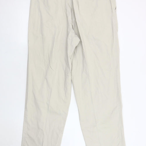 Essentials Men's Beige Chino Trousers, Size L