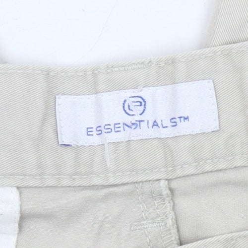 Essentials Men's Beige Chino Trousers, Size L