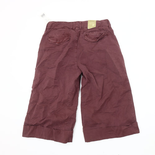 Old Navy Women's Red Wide-Leg Cropped Trousers, Size 6