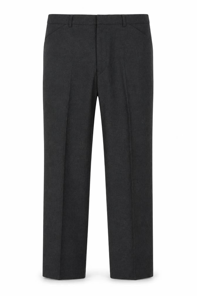 Front view of Greenwoods Men's Black Dress Pants 36 Regular Fit