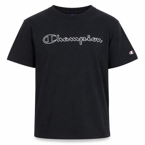 Champion Boys Black Logo Graphic T-Shirt 11-12 Years