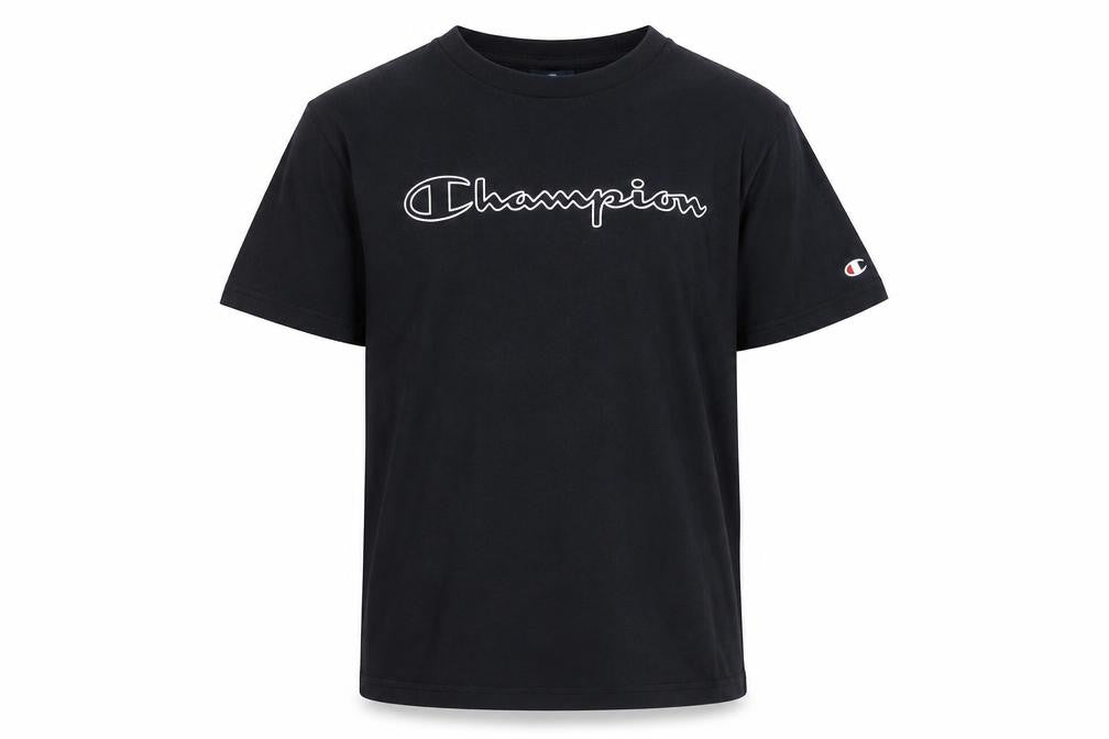 Champion Boys Black Logo Graphic T-Shirt 11-12 Years
