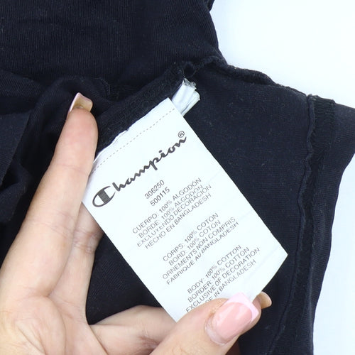 Champion Boys Black Logo Graphic T-Shirt 11-12 Years