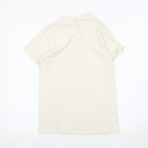 River Island Women's Beige Floral T-Shirt Size 8