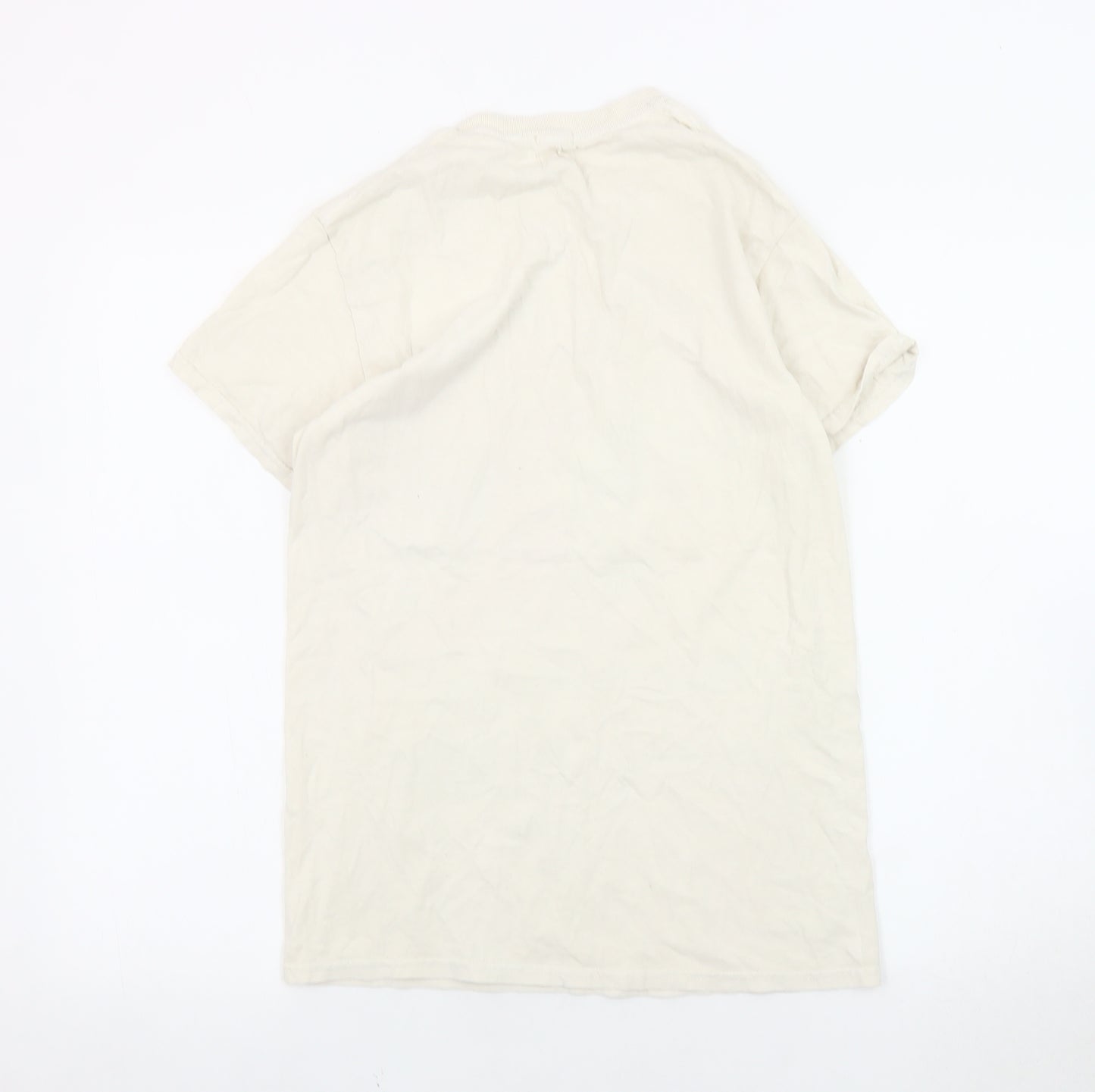 River Island Women's Beige Floral T-Shirt Size 8
