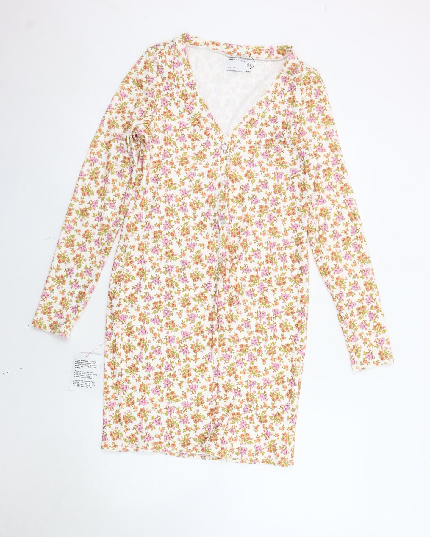 ASOS Women's Multicoloured Floral Shift Dress - Size 14