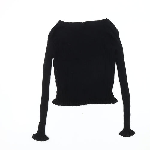Brave Soul Women's Black Cardigan, Size S - V-Neck Knit