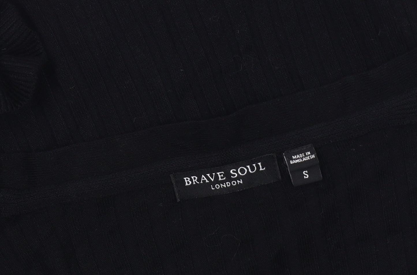 Brave Soul Women's Black Cardigan, Size S - V-Neck Knit
