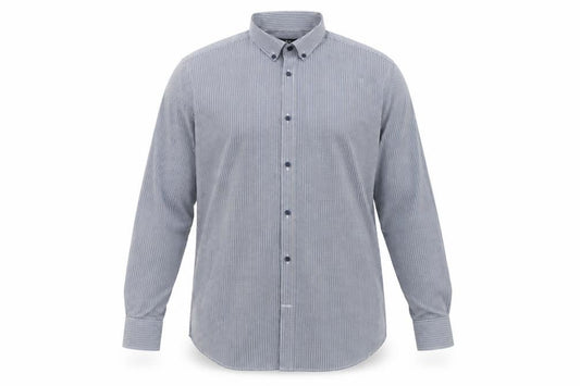 Front view of Marks & Spencer Men's Blue Regular Fit Check Shirt