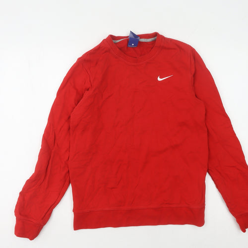 Nike Men's Red Crew Neck Sweatshirt - Size S