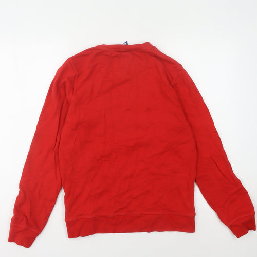 Nike Men's Red Crew Neck Sweatshirt - Size S