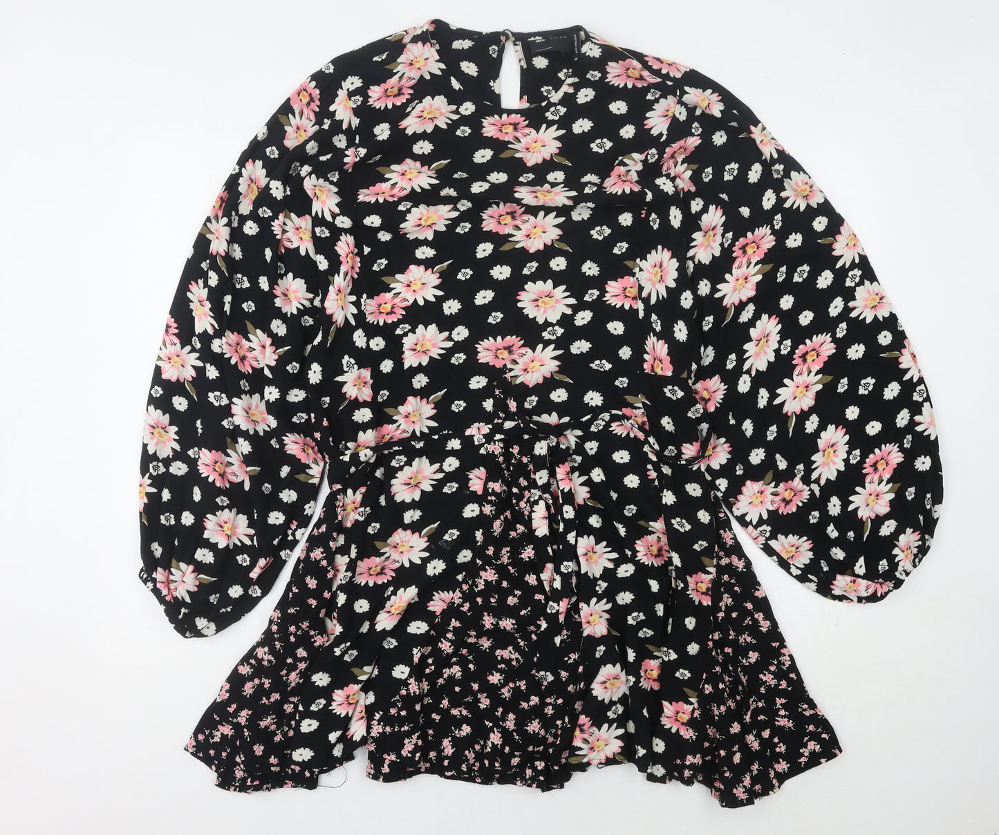 ASOS DESIGN Women's Black Floral Dress Size 16