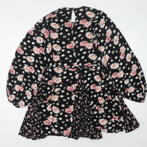 ASOS DESIGN Women's Black Floral Dress Size 16
