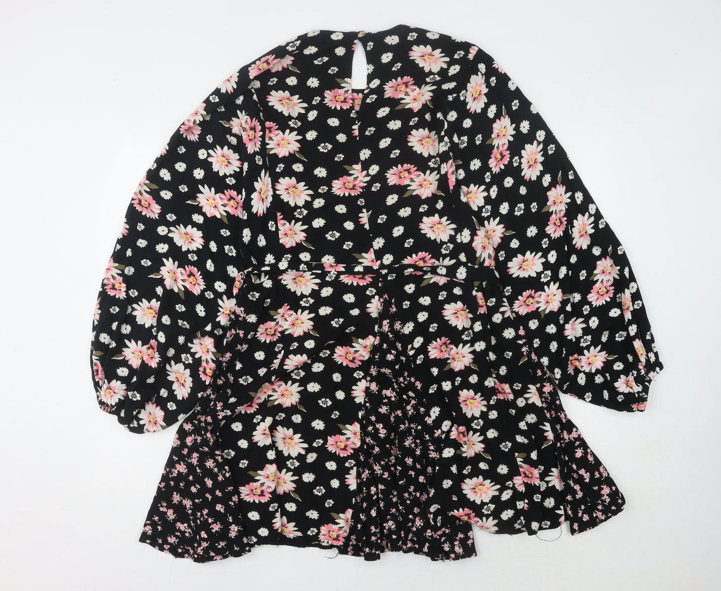 ASOS DESIGN Women's Black Floral Dress Size 16