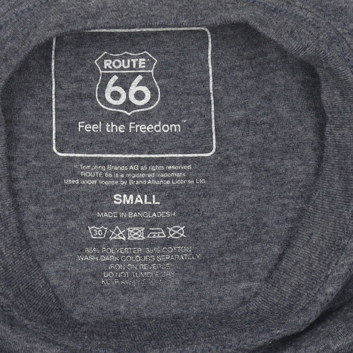 Route 66 Men's Grey Graphic Print T-Shirt - S