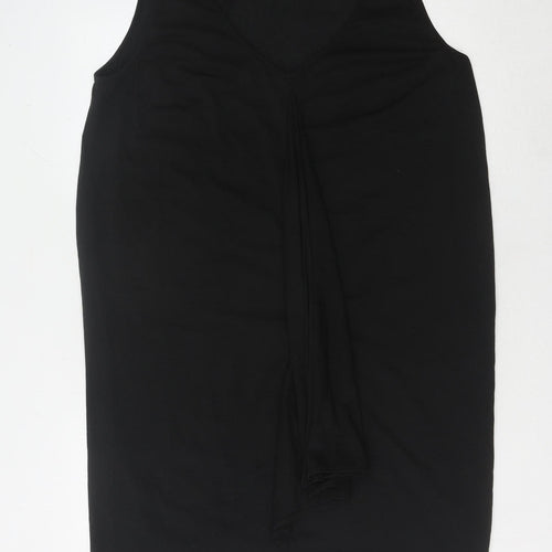 Wall Women's Black Sleeveless V-Neck Dress Size L