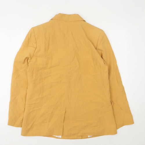 Zara Women's Yellow Blazer, Size 12, Double Breasted