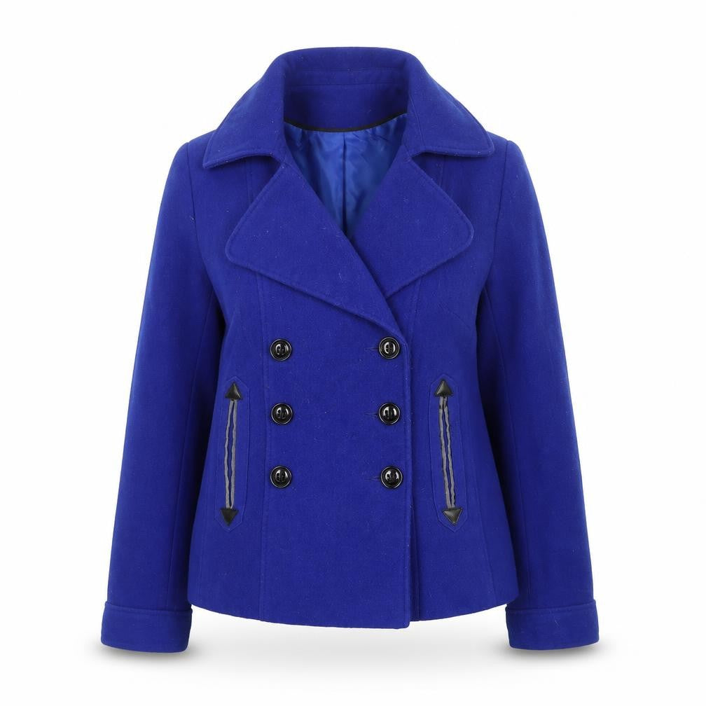 Red Herring Women's Blue Pea Coat - Size Unknown