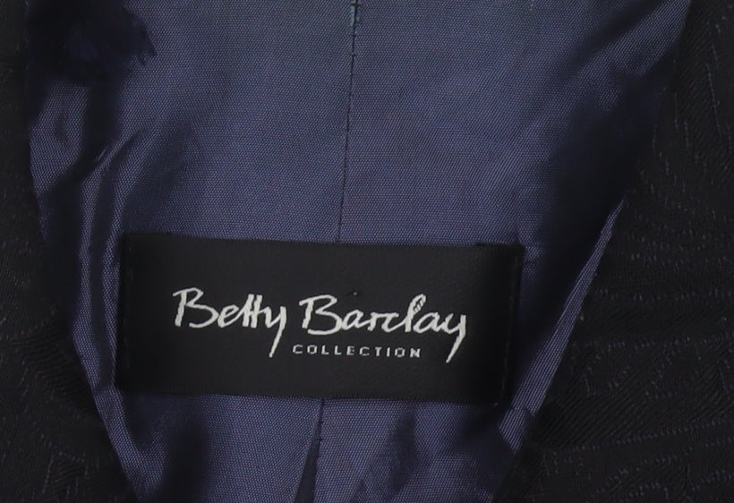 Betty Barclay Women's Black Long Overcoat Size 10